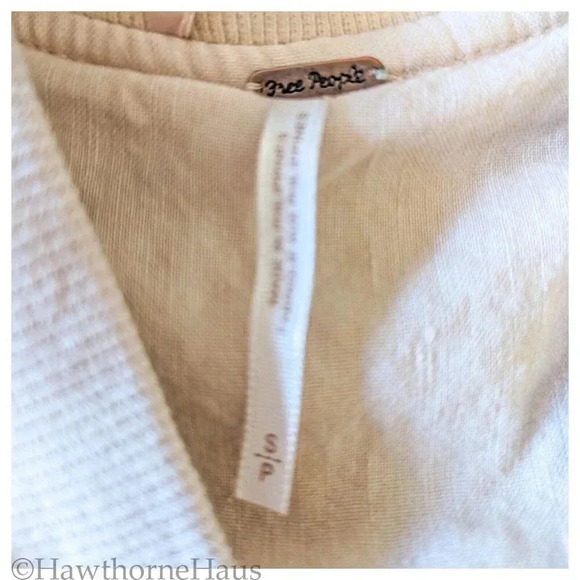 FREE PEOPLE Ruched Cosy Fit Soft Bomber Jacket Almond Beige Size S OB615916 - Picture 7 of 12